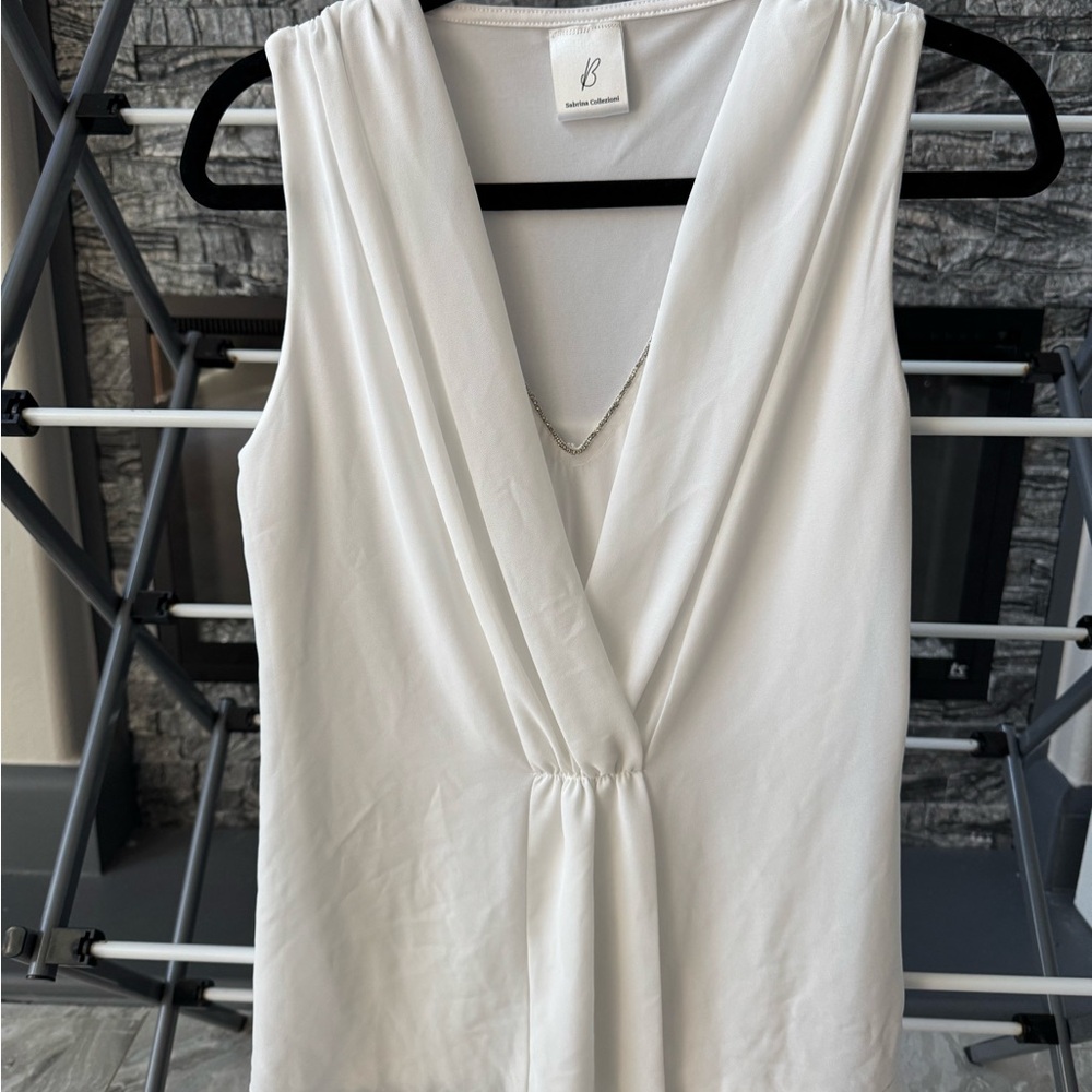 Elegant White Sleeveless Top